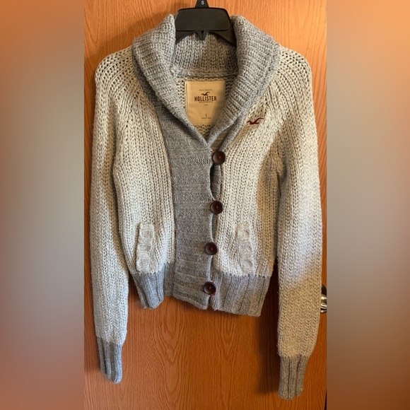 Hollister Sweaters - Hollister Wool Blend Sweater Cardigan Chunky Knit Shawl Collar Preppy Y2K | M